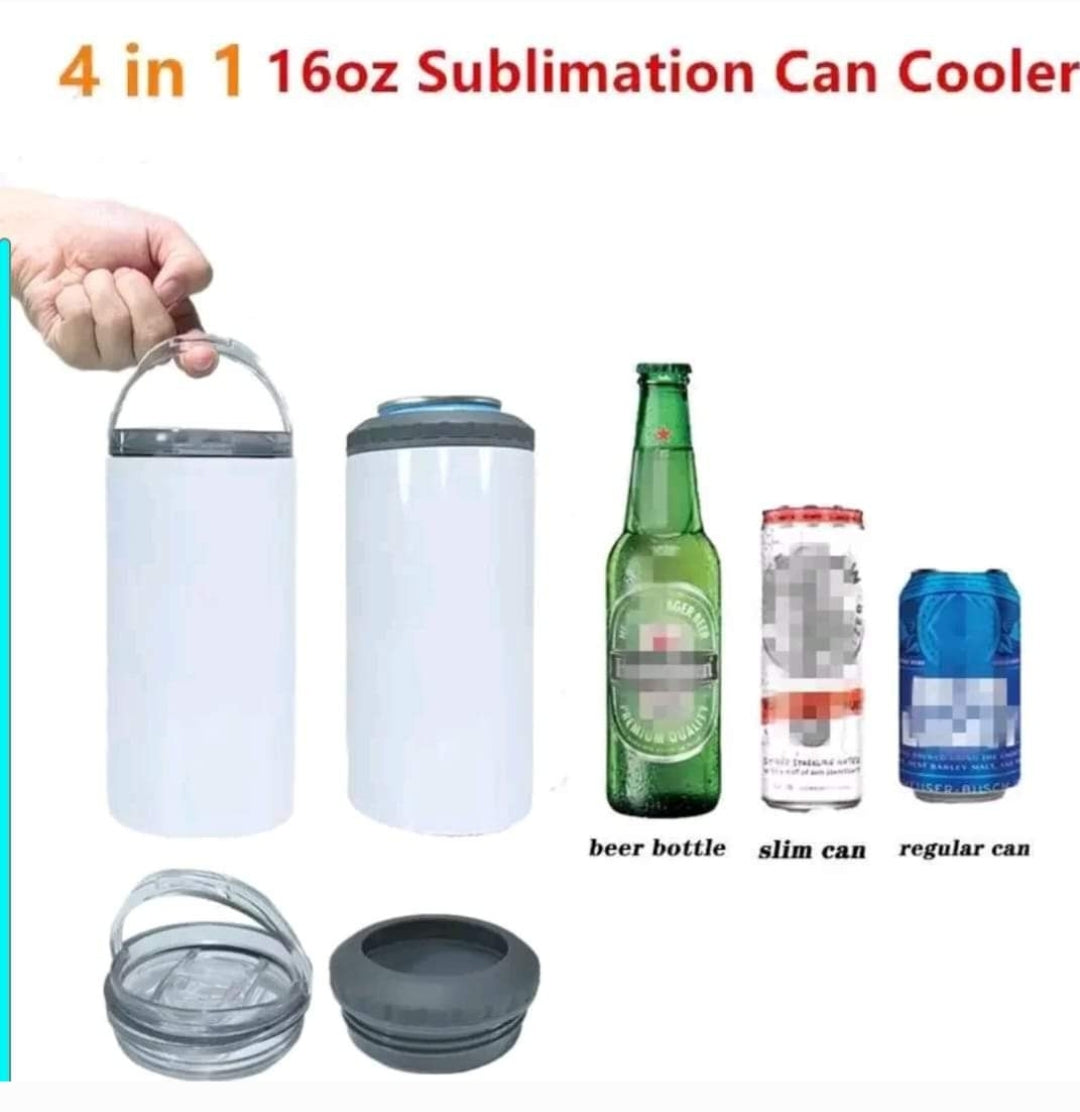 Can Cooler Sublimation Tumbler 4 in 1 – Granny's Sublimation Blanks RTS