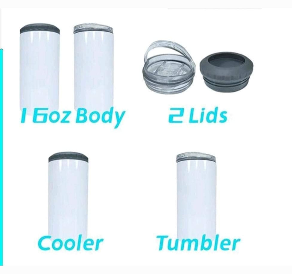 16oz 4 in 1 Koozie with Speaker Sublimation Tumbler – KK Custom Tumblers &  Turners